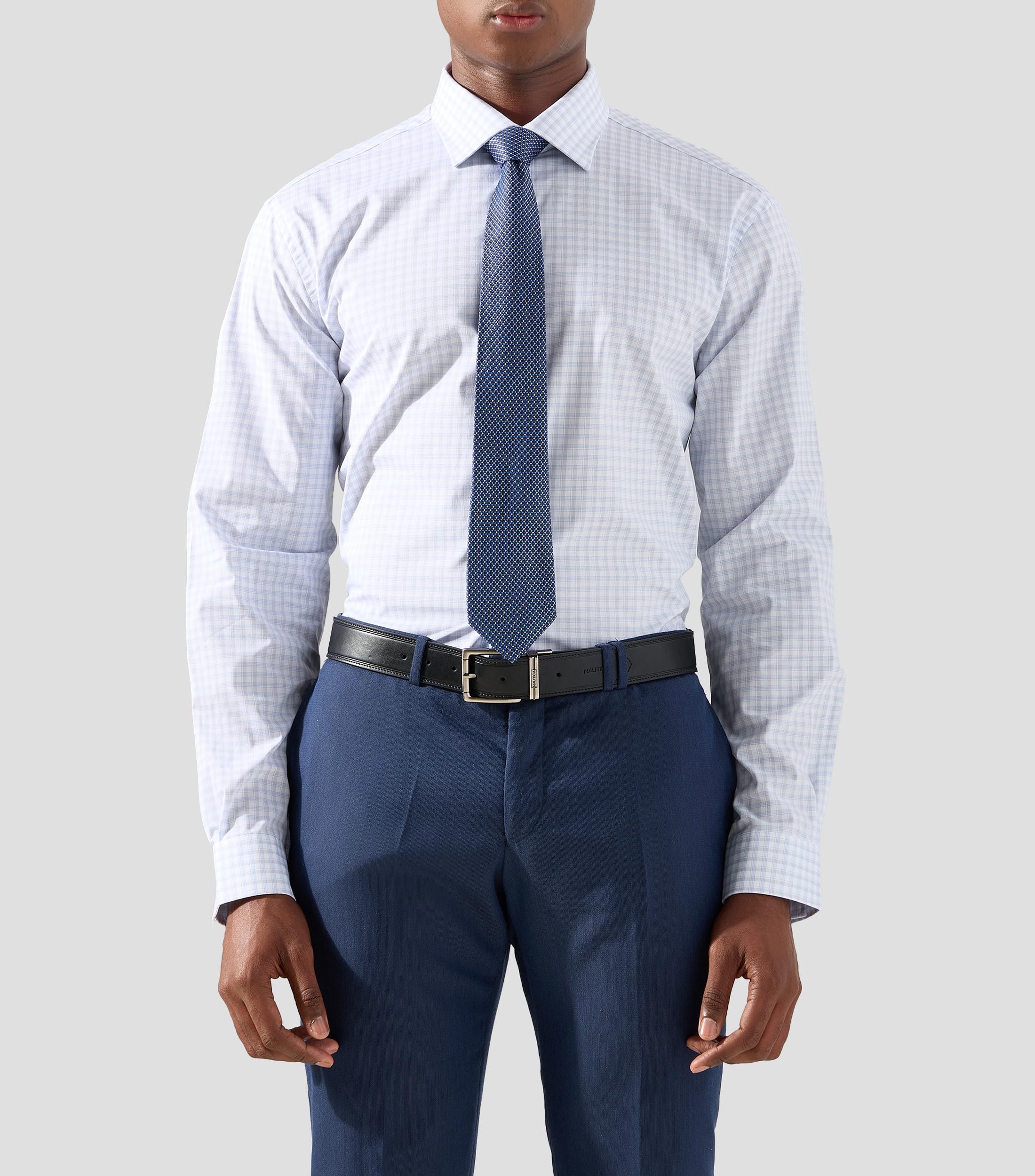 Camisa con cuadros manga larga Hombre